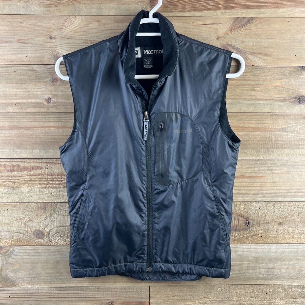 Marmot Mens Vest Full Zip Softshell Lightweight Versatile Outdoors Black Small - Picture 1 of 7
